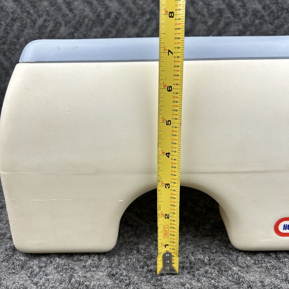 Vintage 1985 Little Tikes Tykes Step Stool Blue & White USA Made 11.5"x9.5"x7.5" - Picture 12 of 13